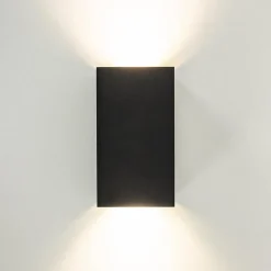 Clearance Straluma Wandlamp Eros rechthoek zwart 2xgu10