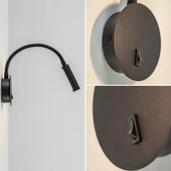 Outlet Straluma Wandlamp Flex zwart met schakelaar