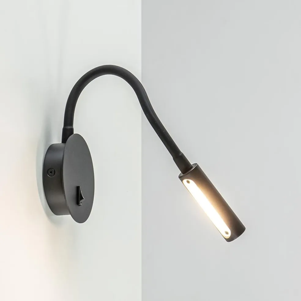 Outlet Straluma Wandlamp Flex zwart met schakelaar