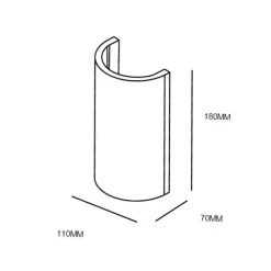 Best Straluma Wandlamp gips halve koker G9