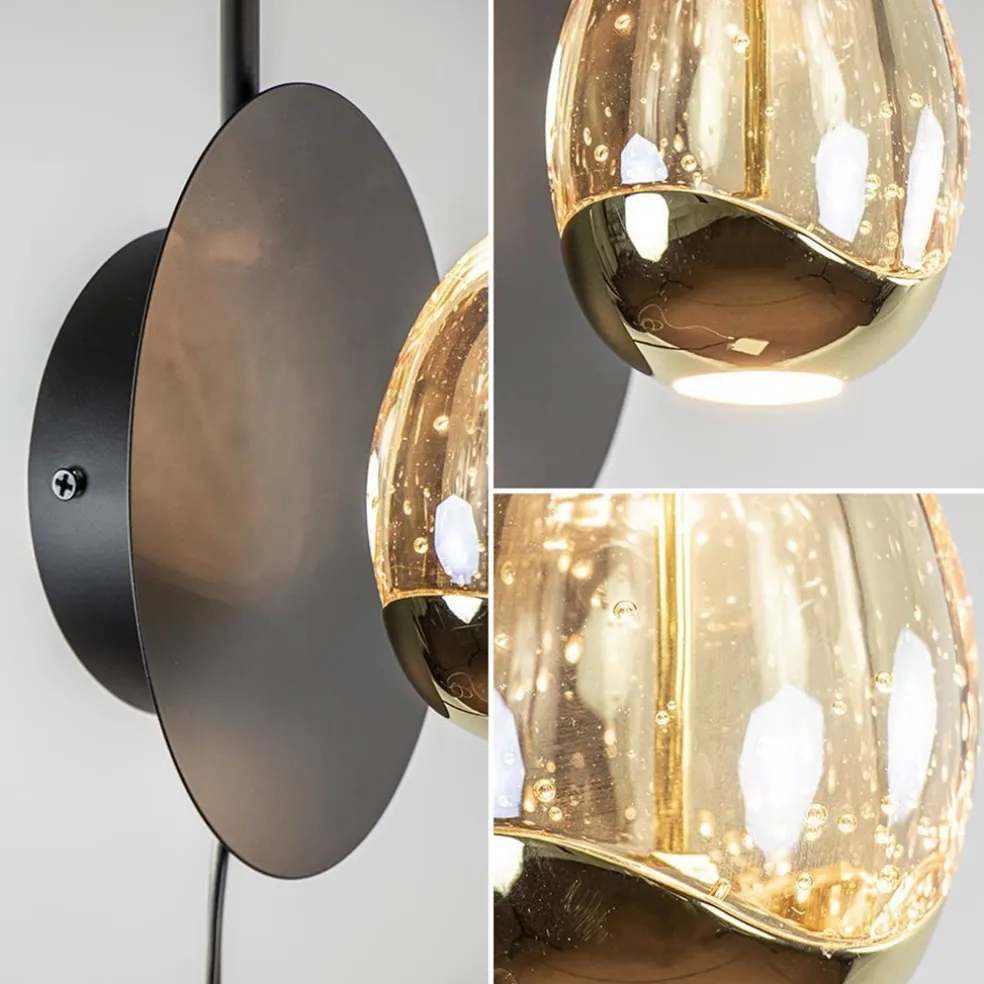 Clearance Straluma Wandlamp Golden Egg zwart/goud