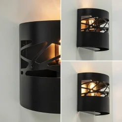 Flash Sale Straluma Wandlamp halve cilinder mat zwart