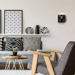Flash Sale Straluma Wandlamp halve cilinder mat zwart
