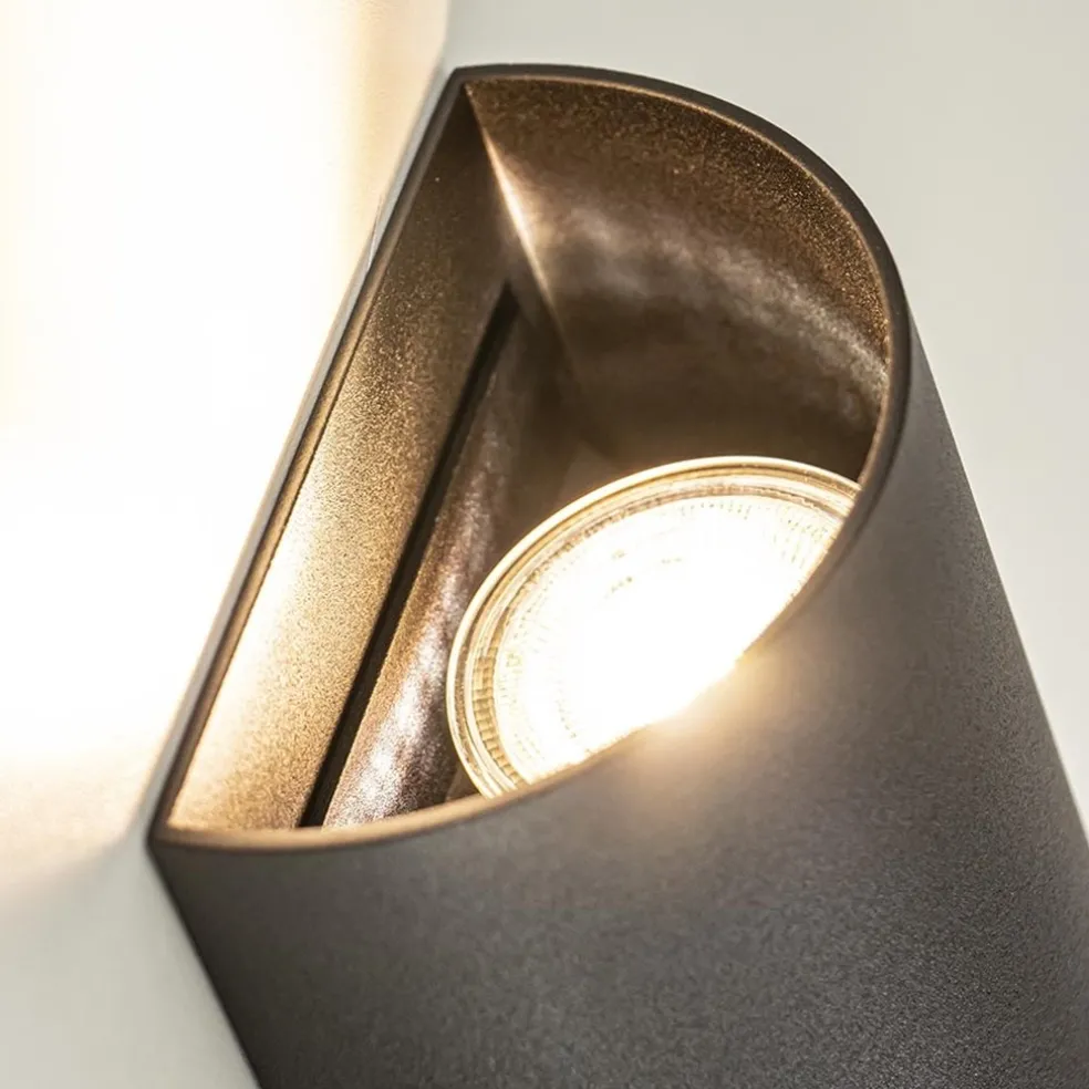 Cheap Straluma Wandlamp Hera afgerond zwart