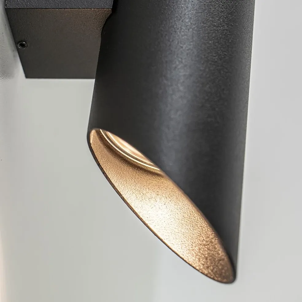 Clearance Straluma Wandlamp koker smal up+down zwart