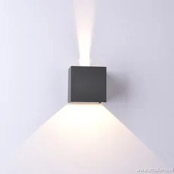 Online Straluma Wandlamp kubus buiten antraciet IP54