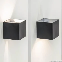 Cheap Straluma Wandlamp kubus verst. zwart/grijs ex.g9