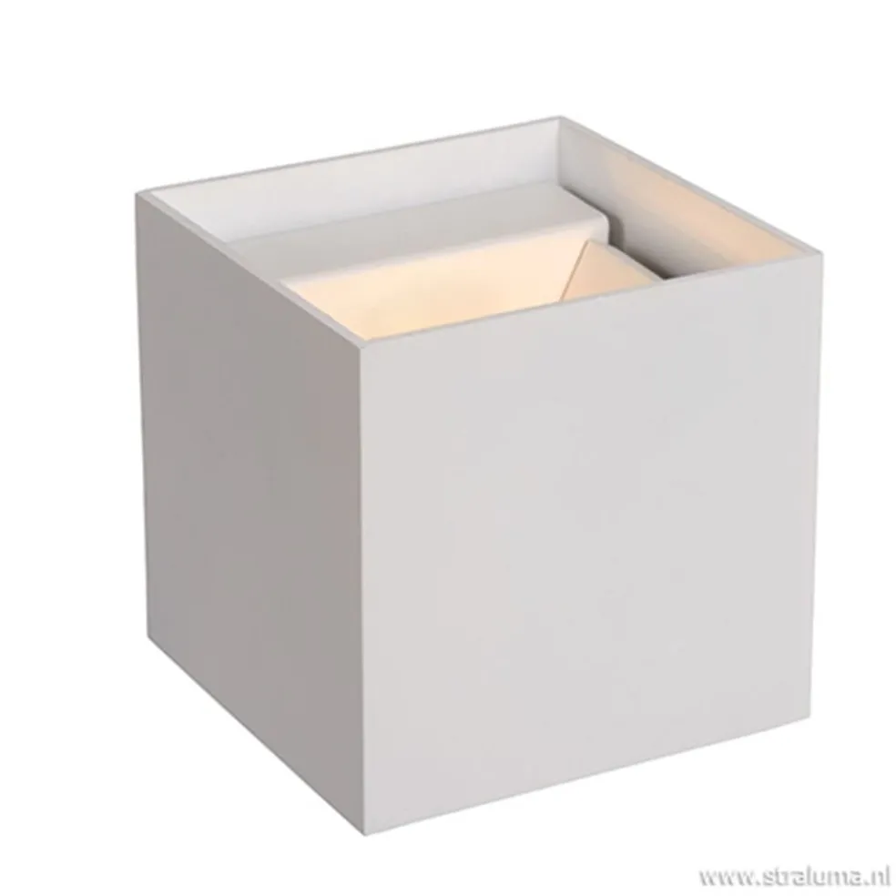 New Straluma Wandlamp kubus wit verstelbaar incl. led