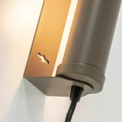 Best Straluma Wandlamp mat bruin met draaibare kap