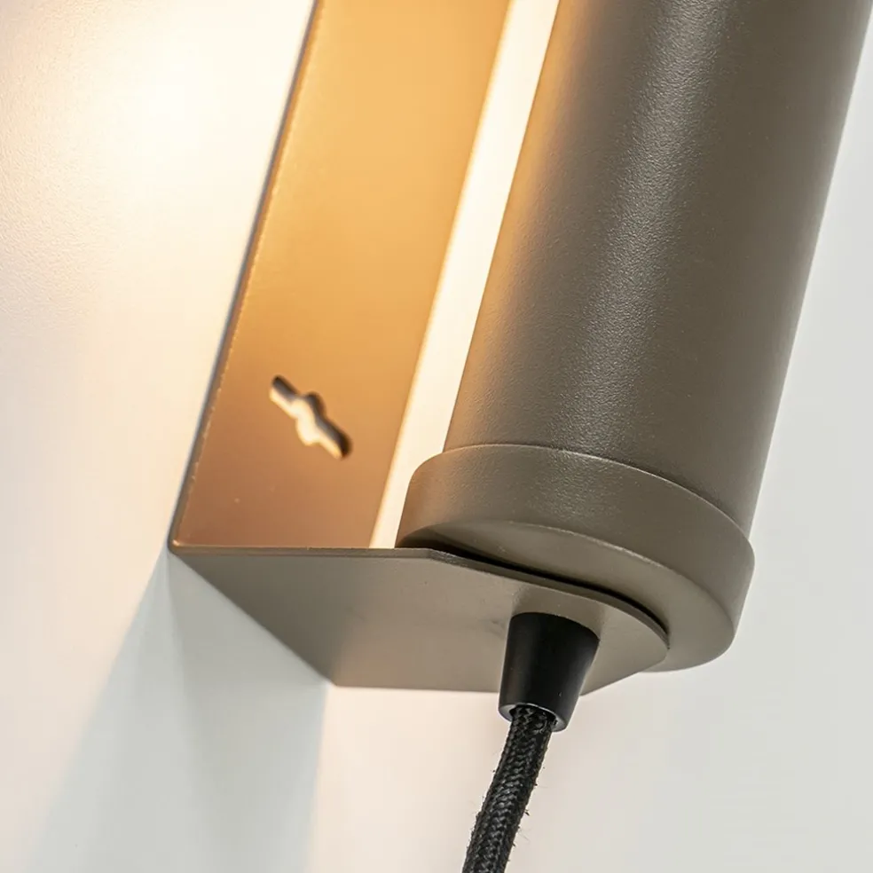 Best Straluma Wandlamp mat bruin met draaibare kap