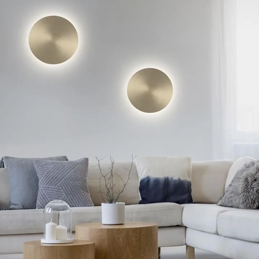 Cheap Straluma Wandlamp op accu goud 3-standen dimbaar
