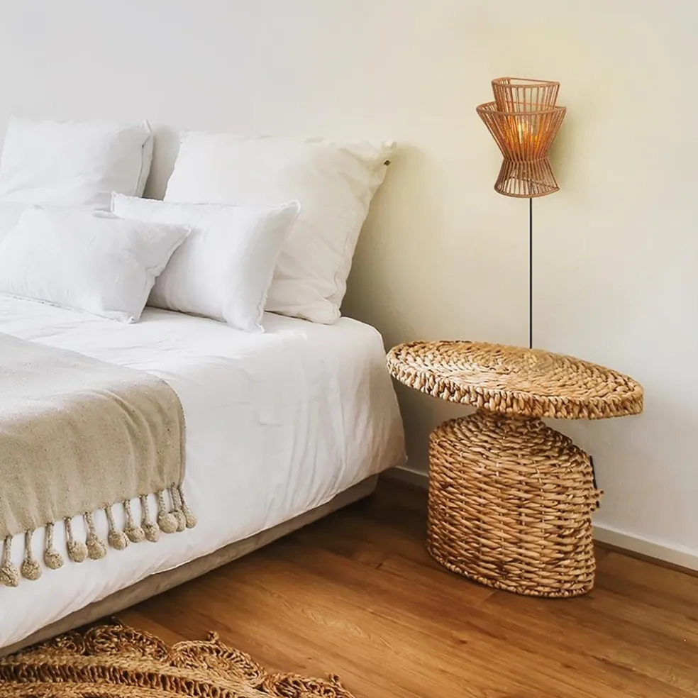 Online Straluma Wandlamp papier naturel met mat goud