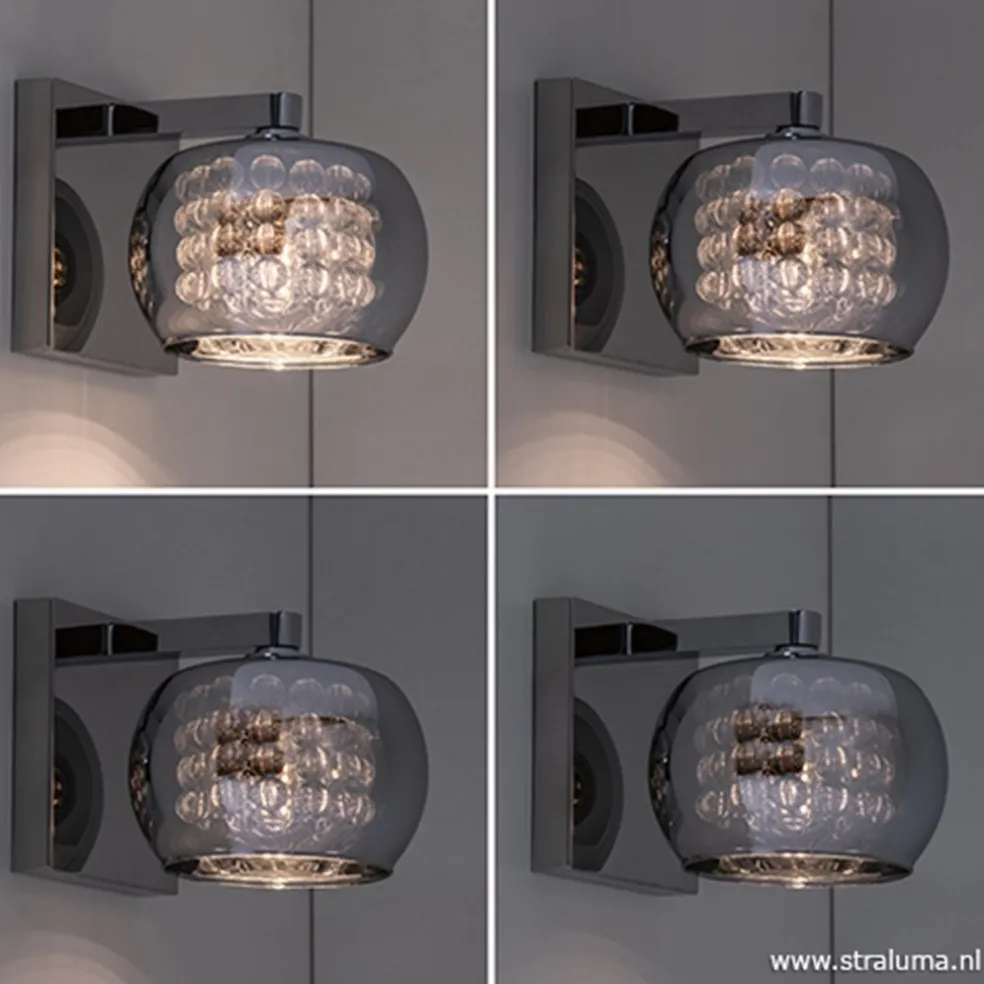 Clearance Straluma Wandlamp Pearl glas/chroom