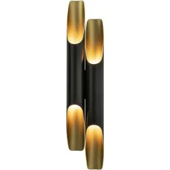 Best Straluma Wandlamp Pipes 48cm zwart/matgoud