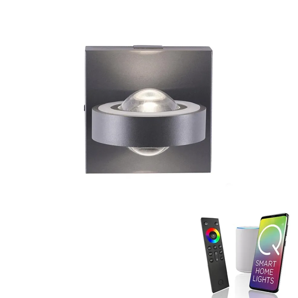 Cheap Straluma Wandlamp Q-Mia smart antraciet rgbw