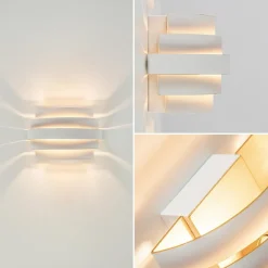 Store Straluma Wandlamp Scudo klein wit/goud