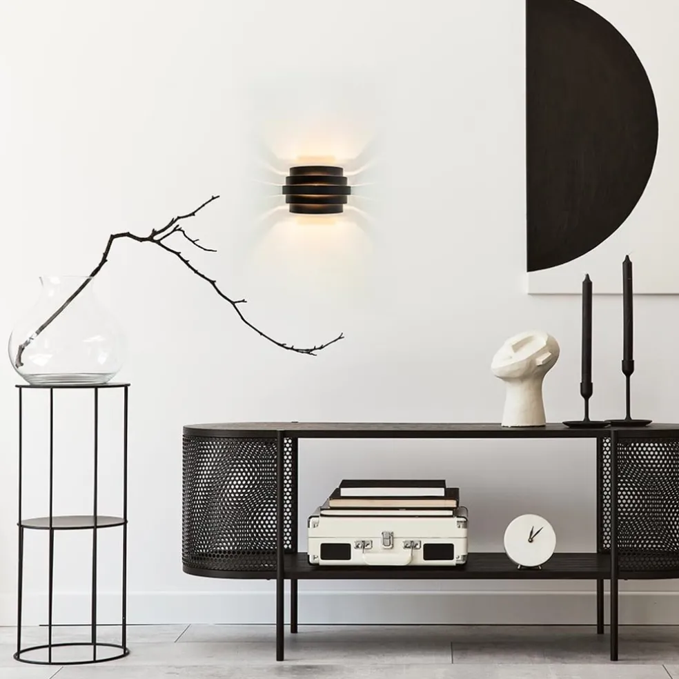 Sale Straluma Wandlamp Scudo zwart/goud 20cm