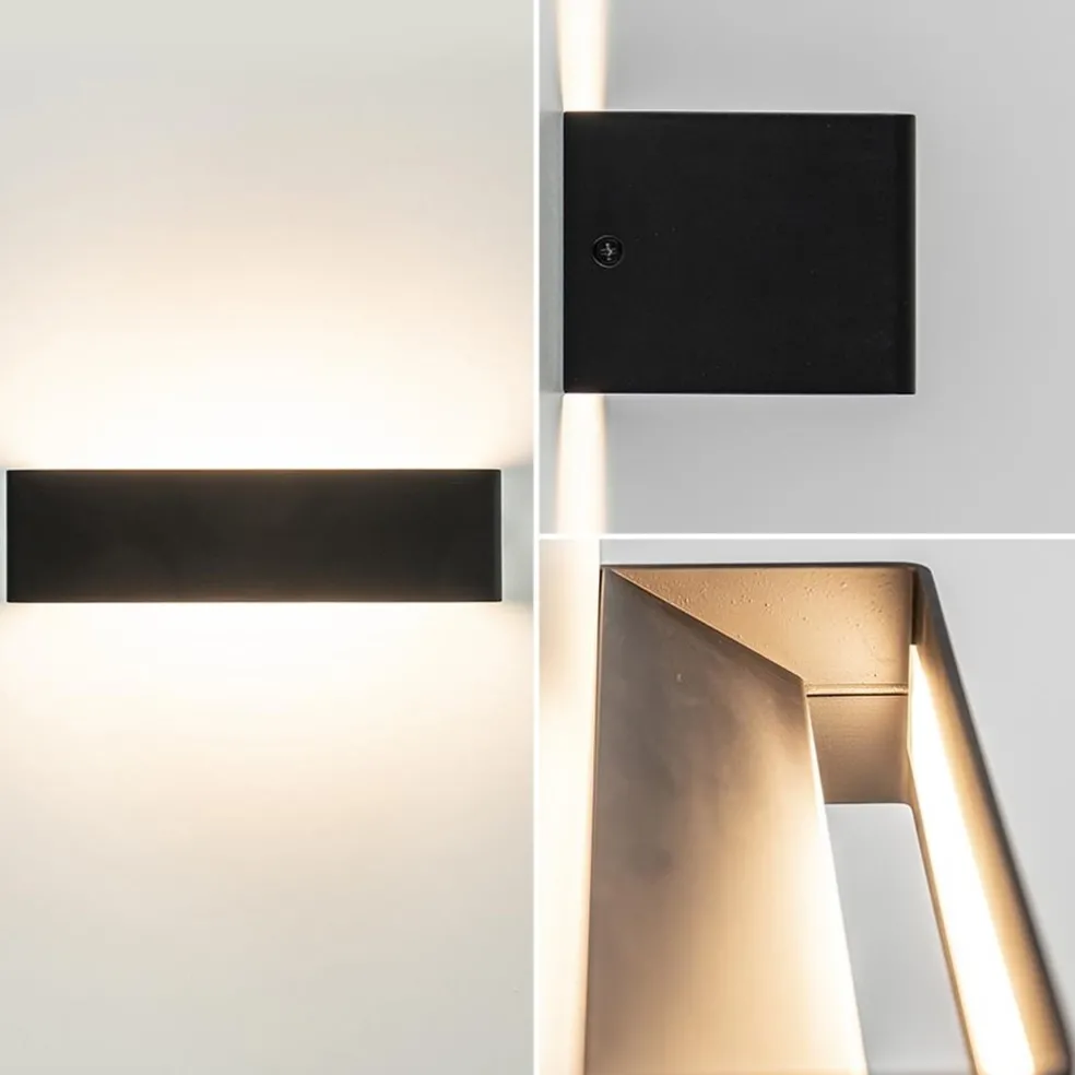 Online Straluma Wandlamp Stretto zwart 30cm