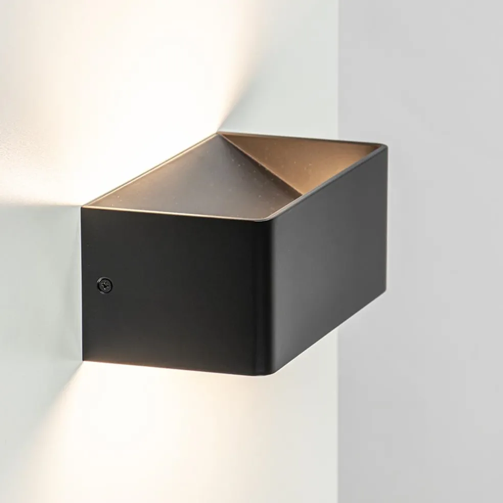 Online Straluma Wandlamp Stretto zwart 20cm