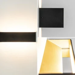 Best Sale Straluma Wandlamp Stretto zwart/goud 30cm