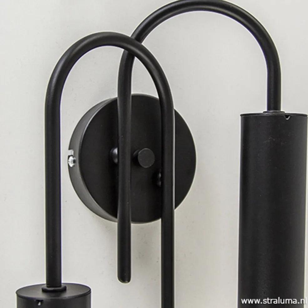 Clearance Straluma Wandlamp toog dubbel zwart