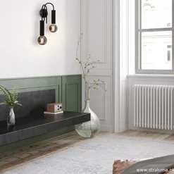 Clearance Straluma Wandlamp toog dubbel zwart
