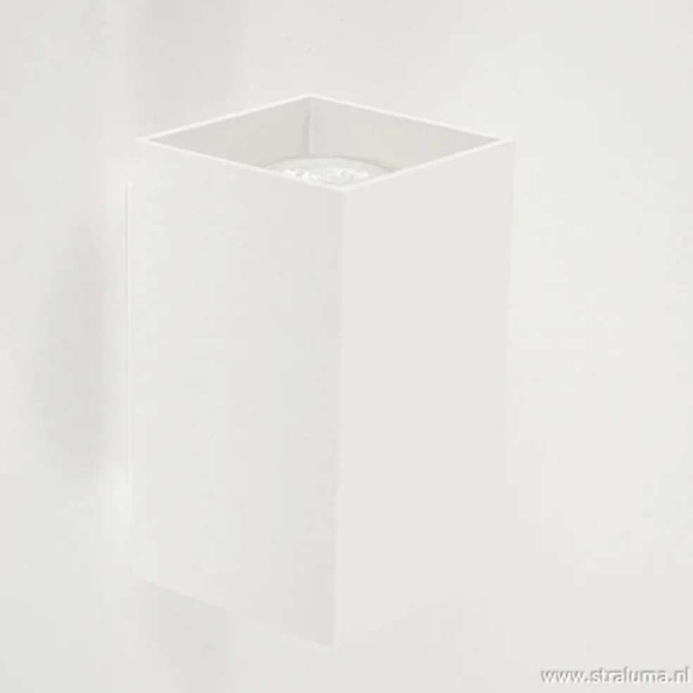 Shop Straluma Wandlamp wit rechthoek up+down gu10