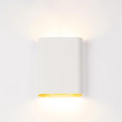 Online Straluma Wandlamp wit/goud ovaal dimbaar