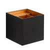 Online Straluma Wandlamp Xio kubus zwart/goud inclusief G9