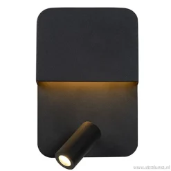 Cheap Straluma Wandlamp zwart + leesspot en usb