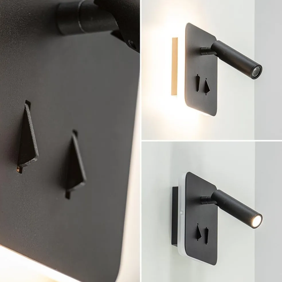 New Straluma Wandlamp zwart leesspot + indirect lich