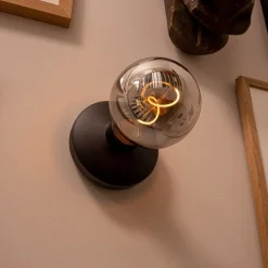 Best Straluma Wandlamp zwart met smoke dimbaar/oplaadbaar