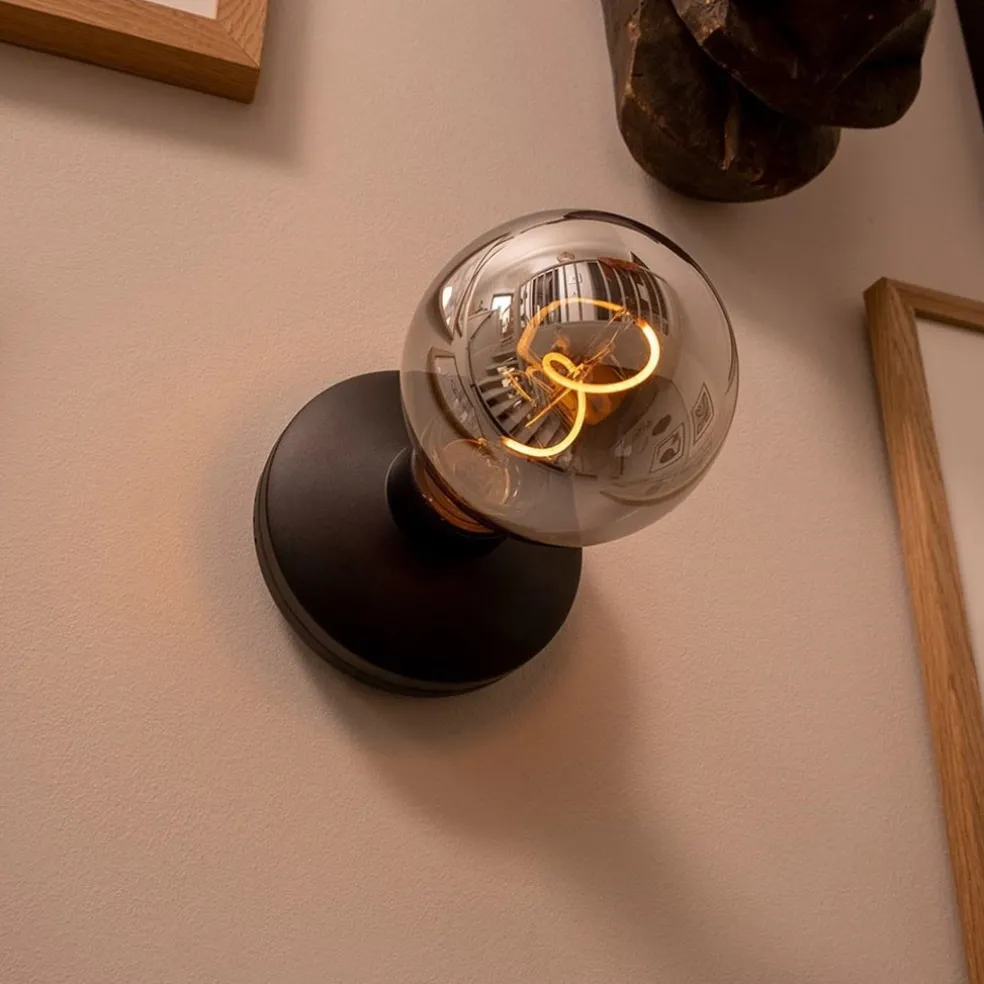 Best Straluma Wandlamp zwart met smoke dimbaar/oplaadbaar