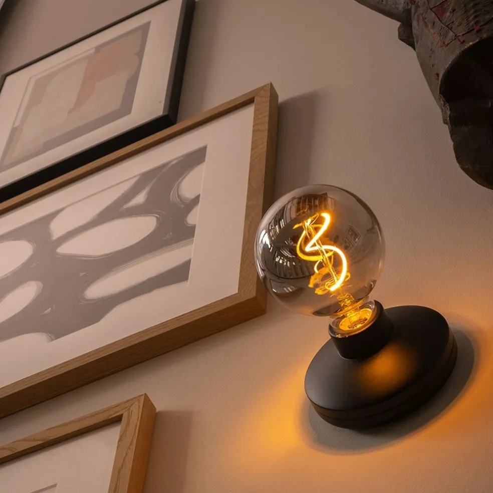 Best Straluma Wandlamp zwart met smoke dimbaar/oplaadbaar
