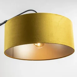 Hot Straluma Wandlamp zwart met velourse kap