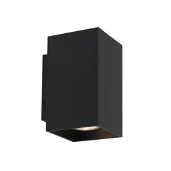New Straluma Wandlamp zwart rechthoek up+down gu10