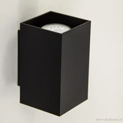 New Straluma Wandlamp zwart rechthoek up+down gu10
