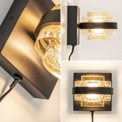 Hot Straluma Wandlamp zwart/amber