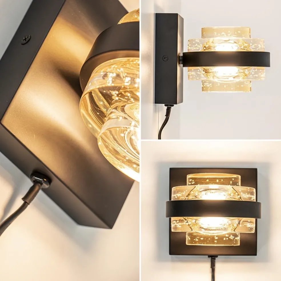 Hot Straluma Wandlamp zwart/amber