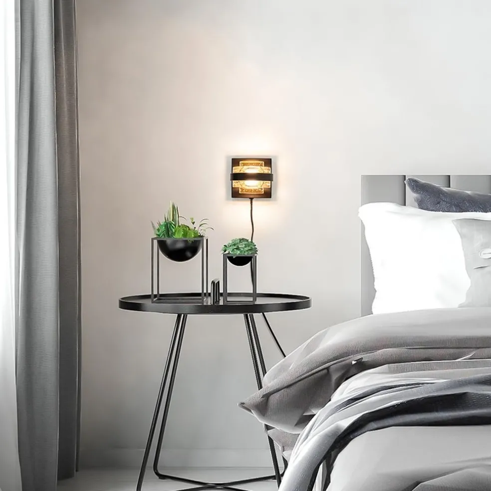 Hot Straluma Wandlamp zwart/amber