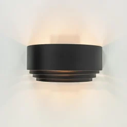 Shop Straluma Wandlamp zwart/goud up+down langwerpig