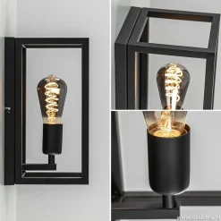 Clearance Straluma Wand-/plafondlamp rechthoek frame zwart