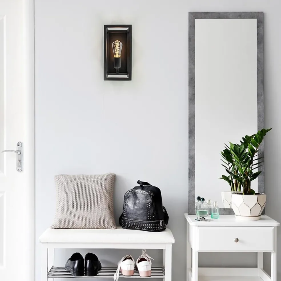 Clearance Straluma Wand-/plafondlamp rechthoek frame zwart