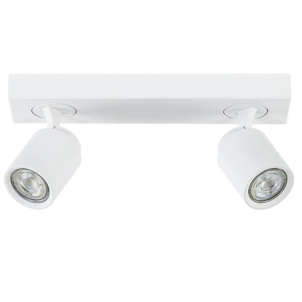 Shop Straluma Witte 2-lichts opbouwspot GU10 verstelbaar