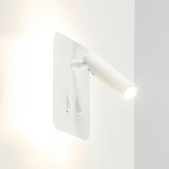 Clearance Straluma Witte wandlamp vierkant inclusief LED en spot