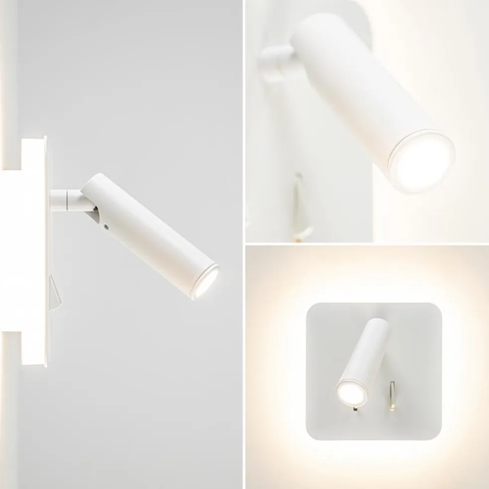 Clearance Straluma Witte wandlamp vierkant inclusief LED en spot