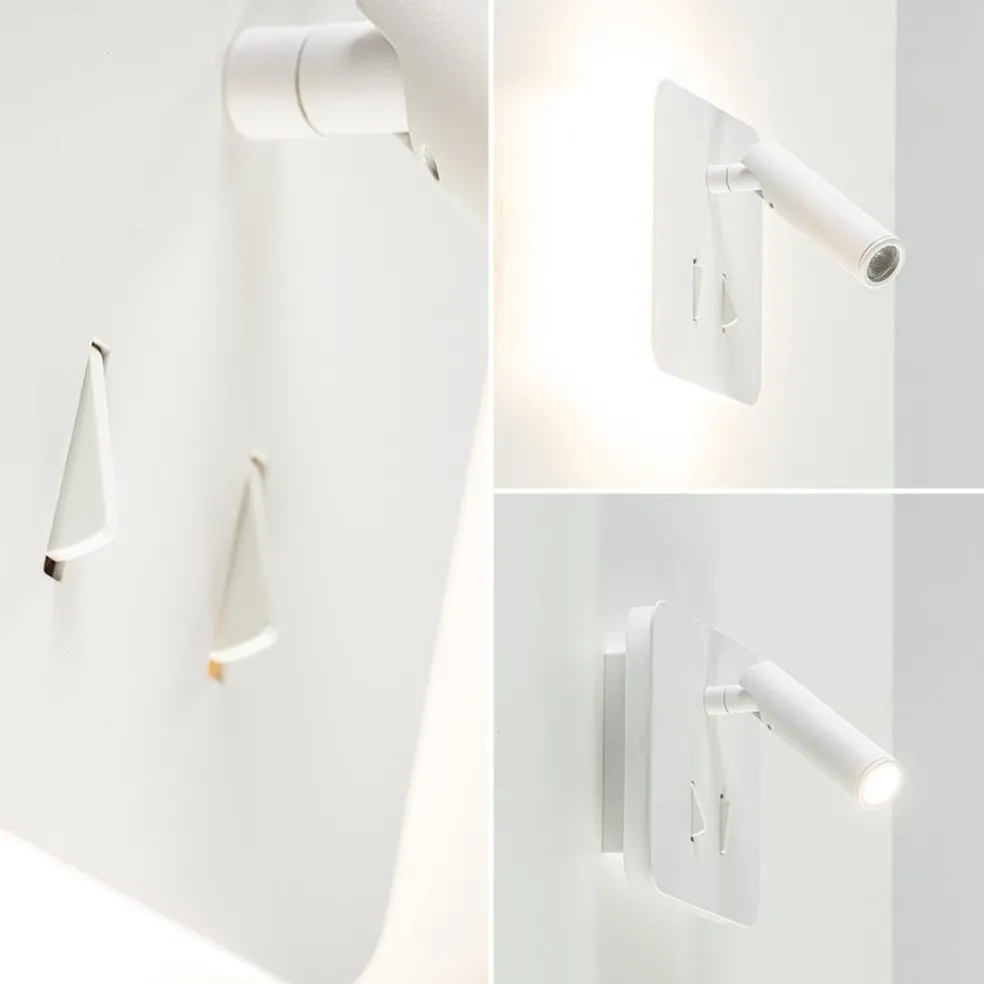 Clearance Straluma Witte wandlamp vierkant inclusief LED en spot