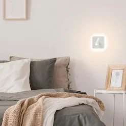 Clearance Straluma Witte wandlamp vierkant inclusief LED en spot