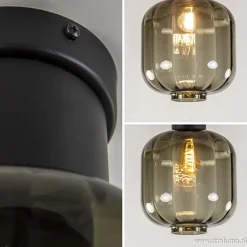 Sale Straluma Zwart glazen plafondlamp luxury