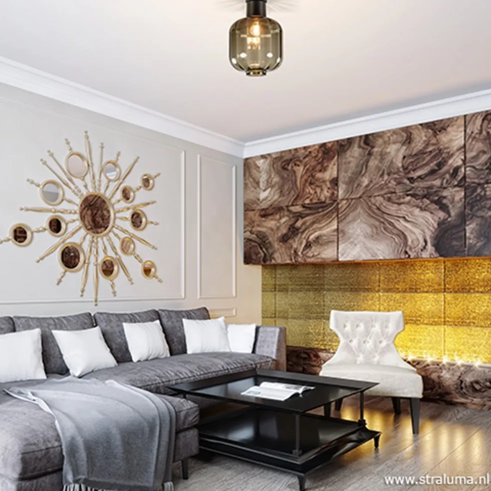Sale Straluma Zwart glazen plafondlamp luxury